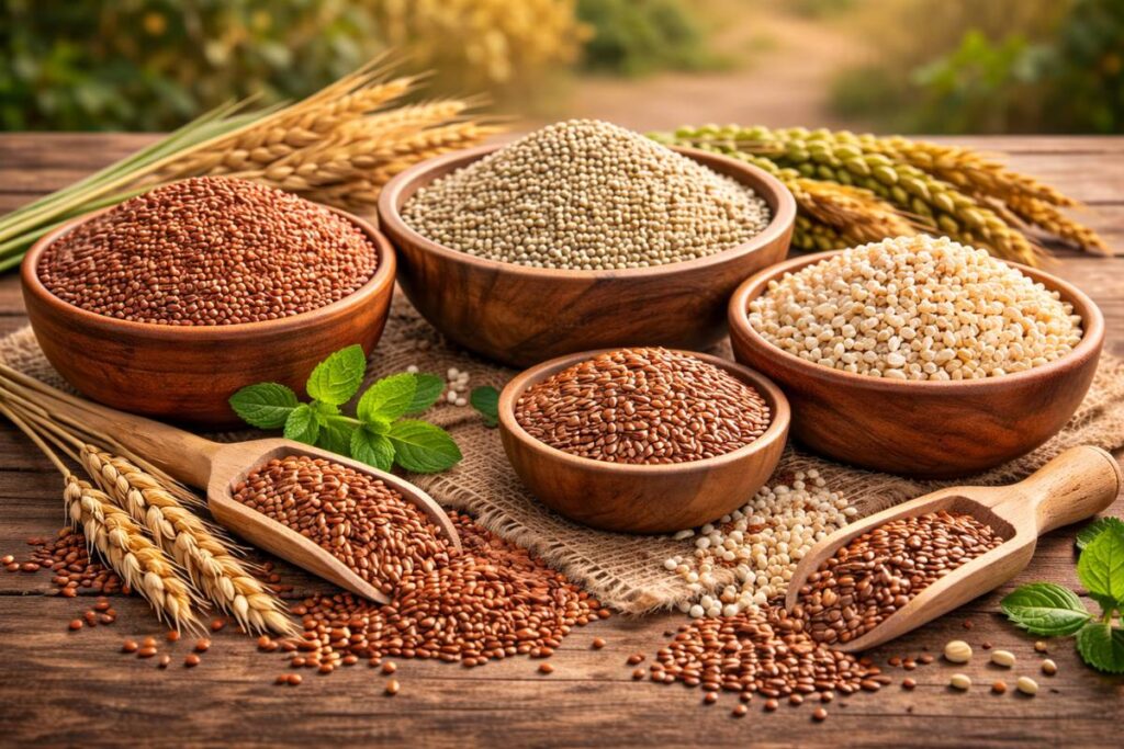 Health benefits of millets with nutrient rich grains