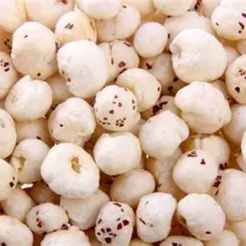 Raw makhana seeds in bowl natural and unroasted fox nuts