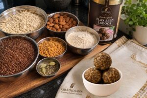 Homemade ladoos prepared in small batches with traditional ingredients and pure ghee