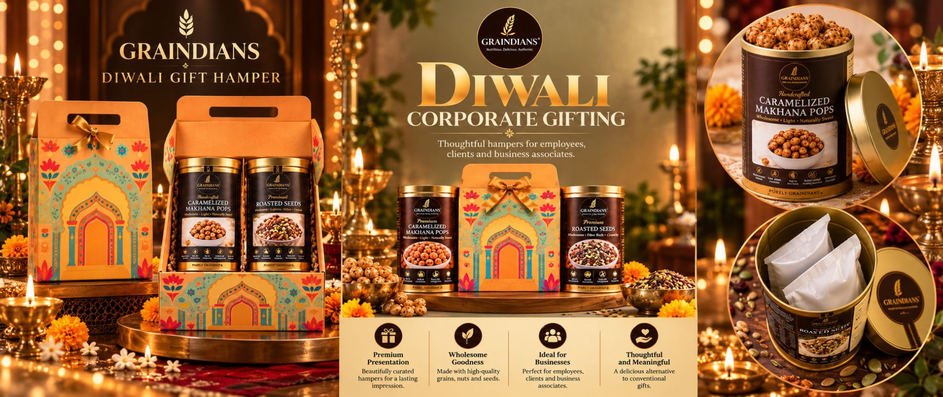 Corporate Diwali gifting Chennai with a thoughtfully curated Graindians gift hamper
