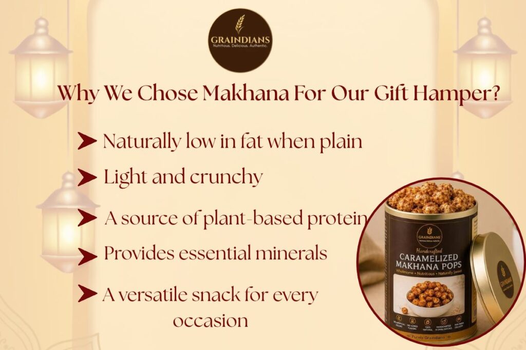 Graindians Caramelised Makhana Pop for corporate Diwali hampers